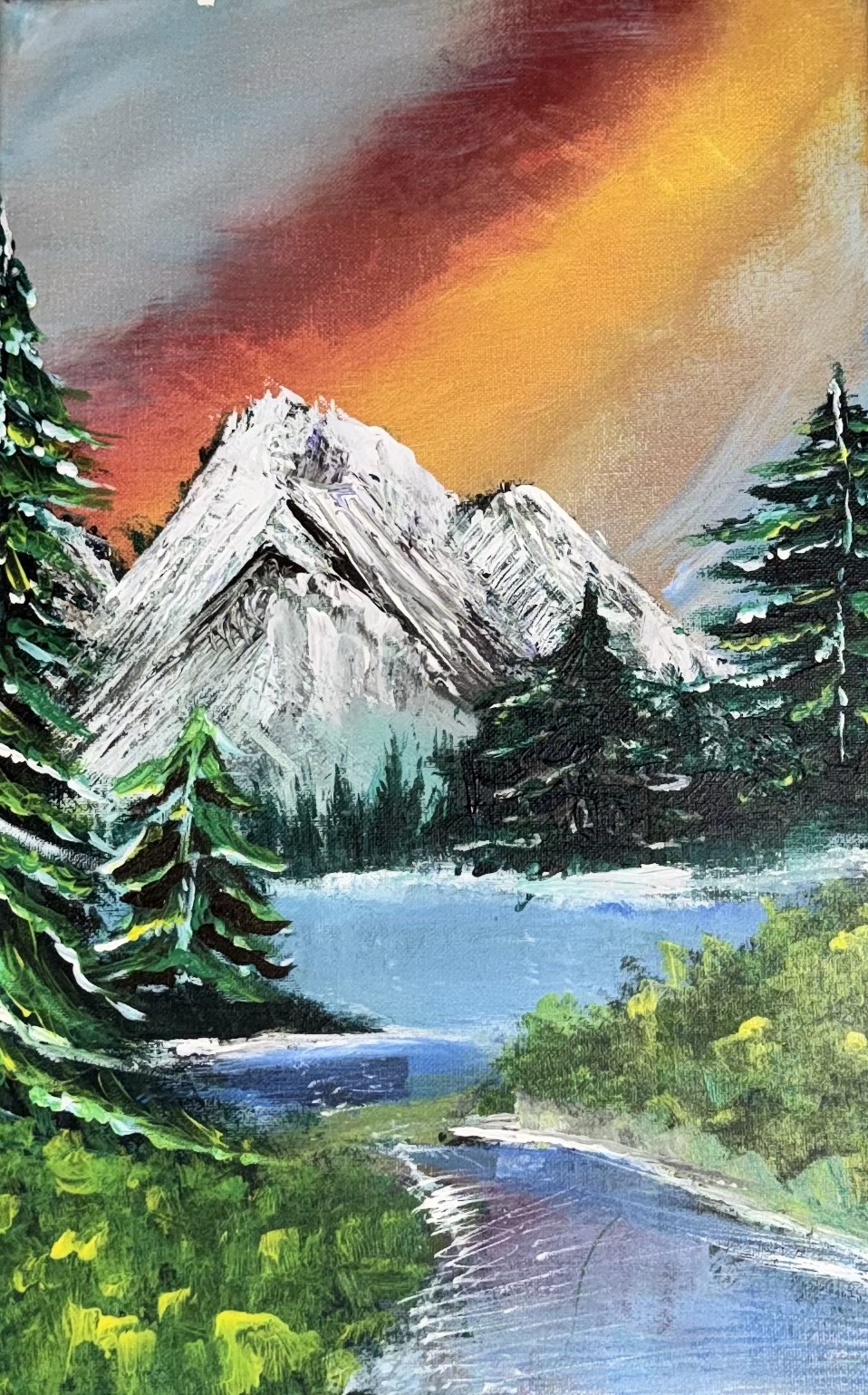 Mountain Landscape Acrylic Painting